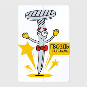 Магнитный плакат 2Х3 с принтом Гвоздь программы в Петрозаводске, Полимерный материал с магнитным слоем | 6 деталей размером 9*9 см | Тематика изображения на принте: гвоздь | гвоздь программы | надписи | приколы | юмор