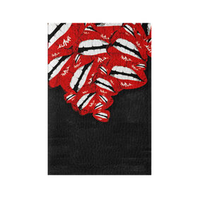 Обложка для паспорта матовая кожа с принтом Губы в Петрозаводске, натуральная матовая кожа | размер 19,3 х 13,7 см; прозрачные пластиковые крепления | Тематика изображения на принте: lips | губы | любовь | страсть