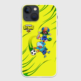 Чехол для iPhone 13 mini с принтом Brawl Stars (футбол) в Петрозаводске,  |  | brawl | leon | moba | stars | supercell | игра | коллаборация | коллаж | паттерн | футбол