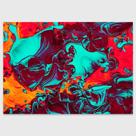 Поздравительная открытка с принтом Colorful World в Петрозаводске, 100% бумага | плотность бумаги 280 г/м2, матовая, на обратной стороне линовка и место для марки
 | Тематика изображения на принте: abstraction | colorful | fluid art | liquid | paint | stains | texture | абстракция | жидкость | краска | пятна | разводы | разноцветный | текстура