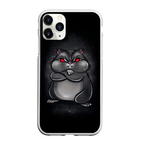 Чехол для iPhone 11 Pro матовый с принтом HAMSTER в Петрозаводске, Силикон |  | злое животное | злой хомяк | красные глаза | мышка | хомяк