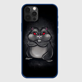 Чехол для iPhone 12 Pro с принтом HAMSTER в Петрозаводске, силикон | область печати: задняя сторона чехла, без боковых панелей | Тематика изображения на принте: злое животное | злой хомяк | красные глаза | мышка | хомяк