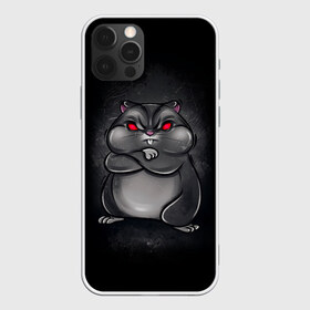 Чехол для iPhone 12 Pro Max с принтом HAMSTER в Петрозаводске, Силикон |  | Тематика изображения на принте: злое животное | злой хомяк | красные глаза | мышка | хомяк