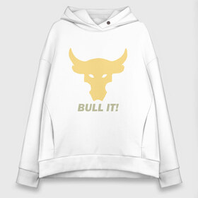 Женское худи Oversize хлопок с принтом Bull It в Петрозаводске, френч-терри — 70% хлопок, 30% полиэстер. Мягкий теплый начес внутри —100% хлопок | боковые карманы, эластичные манжеты и нижняя кромка, капюшон на магнитной кнопке | 2020 | 2021 | bull | bulls | claus | cow | ox | santa | буйвол | бычок | год быка | дед мороз | деревня | животные | зима | корова | коррида | матадор | новый год | праздник | рог | рога | рогатый | санта клаус | символ | скот