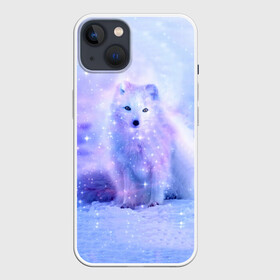Чехол для iPhone 13 с принтом Полярная Лисица в Петрозаводске,  |  | 2021 | белка | детская | единорог | енот | животное | зверь | лиса | лисенок | лисица | медведь | милый зверек | новогодняя | песец | подарок | прикольная | рождество | с новым годом | сказка | снег