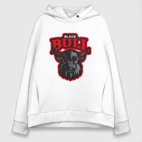 Женское худи Oversize хлопок с принтом Black Bull в Петрозаводске, френч-терри — 70% хлопок, 30% полиэстер. Мягкий теплый начес внутри —100% хлопок | боковые карманы, эластичные манжеты и нижняя кромка, капюшон на магнитной кнопке | 2020 | 2021 | bull | bulls | claus | cow | ox | santa | буйвол | бычок | год быка | дед мороз | деревня | животные | зима | корова | коррида | матадор | новый год | праздник | рог | рога | рогатый | санта клаус | символ | скот