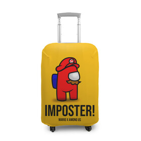 Чехол для чемодана 3D с принтом IMPOSTER! Mario X Among Us в Петрозаводске, 86% полиэфир, 14% спандекс | двустороннее нанесение принта, прорези для ручек и колес | among us | impostor | sus | амонг ас | амонг ус | амонгас | амонгус | астронавт | белый | желтый | зеленый | игра | космонавт | космосv | красный | оранжевый | предатель | призрак | самозванец | синий | среди нас