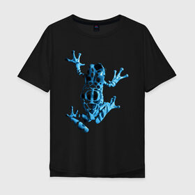 Мужская футболка хлопок Oversize с принтом Лягушка ( Сериал за гранью) в Петрозаводске, 100% хлопок | свободный крой, круглый ворот, “спинка” длиннее передней части | 