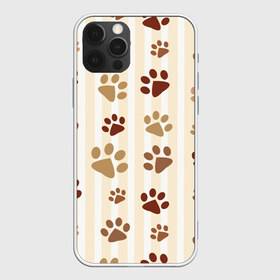 Чехол для iPhone 12 Pro Max с принтом Лапки в Петрозаводске, Силикон |  | Тематика изображения на принте: кот | кошка | кошки | лапки | следы | собака | собаки
