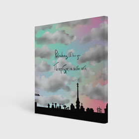 Холст квадратный с принтом Разноцветное небо Петербурга в Петрозаводске, 100% ПВХ |  | город | красивое небо | облака | романтика | санкт петербург
