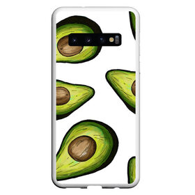 Чехол для Samsung Galaxy S10 с принтом Авокадо в Петрозаводске, Силикон | Область печати: задняя сторона чехла, без боковых панелей | Тематика изображения на принте: avocado | fruit | авокадо | овощ | фрукт