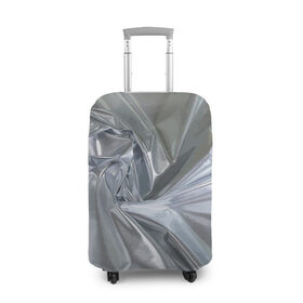 Чехол для чемодана 3D с принтом Фольга в Петрозаводске, 86% полиэфир, 14% спандекс | двустороннее нанесение принта, прорези для ручек и колес | fashion | foil | texture | vanguard | авангард | мода | текстура | фольга