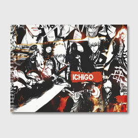 Альбом для рисования с принтом Bleach Блич Ичиго Курасаки в Петрозаводске, 100% бумага
 | матовая бумага, плотность 200 мг. | anime | bleach | blitch | ichigo | manga | naruto | one piece | аниме | блич | итиго | ичиго | курасаки | куросаки | манга | наруто