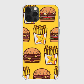 Чехол для iPhone 12 Pro Max с принтом фастфуд в Петрозаводске, Силикон |  | Тематика изображения на принте: гамбургер | еда | картошка фри | фастфуд