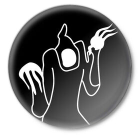 Значок с принтом Haunted Family в Петрозаводске,  металл | круглая форма, металлическая застежка в виде булавки | haunted family | kizaru | rap | кизару | рэп | хип хоп