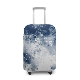 Чехол для чемодана 3D с принтом Чернильные капли в Петрозаводске, 86% полиэфир, 14% спандекс | двустороннее нанесение принта, прорези для ручек и колес | drops | gradient | ink | neon | stains | градиент | капли | неон | разводы | чернила