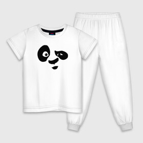 Детская пижама хлопок с принтом Панда в Петрозаводске, 100% хлопок |  брюки и футболка прямого кроя, без карманов, на брюках мягкая резинка на поясе и по низу штанин
 | panda | образ | панда | рисунок | силуэт