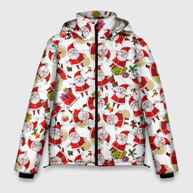 Мужская зимняя куртка 3D с принтом Дед Мороз в Петрозаводске, верх — 100% полиэстер; подкладка — 100% полиэстер; утеплитель — 100% полиэстер | длина ниже бедра, свободный силуэт Оверсайз. Есть воротник-стойка, отстегивающийся капюшон и ветрозащитная планка. 

Боковые карманы с листочкой на кнопках и внутренний карман на молнии. | background | christmas | deer | gifts | holiday | new year | santa claus | sleigh | tree | дед мороз | елка | новогодний фон | новый год | олень | подарки | праздник | рождество | сани | санта клаус