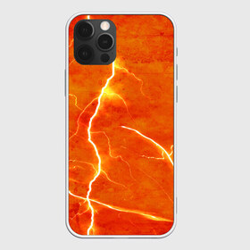 Чехол для iPhone 12 Pro Max с принтом Молния в Петрозаводске, Силикон |  | гроза | гром | молния | оранжевый | разряд молнии | свет