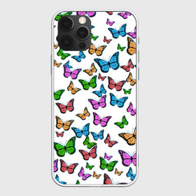 Чехол для iPhone 12 Pro Max с принтом Бабочки в Петрозаводске, Силикон |  | butterfly | butterfly pattern | бабочка | бабочки | насекомые | паттерн бабочки