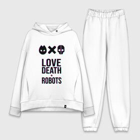 Женский костюм хлопок Oversize с принтом LDR Glitch в Петрозаводске,  |  | death | fantastic | future | glitch | ldr | love | love death and robots | love death robots | netflix | robots | sci fi | будущее | глитч | лдр | любовь | нетфликс | роботы | фантастика