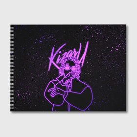 Альбом для рисования с принтом KIZARU в Петрозаводске, 100% бумага
 | матовая бумага, плотность 200 мг. | haunted family | kizaru | kizaru   haunted family | rap | кизару | рэп | хип хоп