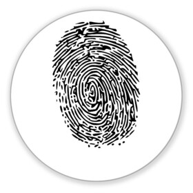Коврик для мышки круглый с принтом  fingerprint в Петрозаводске, резина и полиэстер | круглая форма, изображение наносится на всю лицевую часть | fingerprint | отпечаток | отпечаток пальца | палец | след пальца