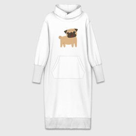 Платье удлиненное хлопок с принтом Мопс в Петрозаводске,  |  | dog | мопс | собака