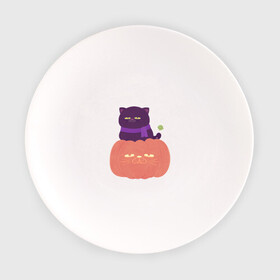 Тарелка с принтом Хеллоуиновский кот в Петрозаводске, фарфор | диаметр - 210 мм
диаметр для нанесения принта - 120 мм | Тематика изображения на принте: арт | ведьма | кот | кошка | рисунок | сладость чупа чупс | тыква | хеллоуин | хэллоуин | чёрная кошка | чёрный кот | шарф