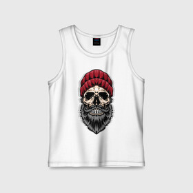 Детская майка хлопок с принтом Hipster в Петрозаводске,  |  | beard | cap | cool | fashion | grin | hipster | hype | jaw | moustache | orbits | skull | teeth | борода | глазницы | зубы | круто | мода | оскал | пасть | усы | хайп | череп | шапка