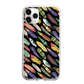 Чехол для iPhone 11 Pro Max матовый с принтом Feathers в Петрозаводске, Силикон |  | Тематика изображения на принте: color | cool | fashion | feather | hipster | круто | мода | перо | хипстер | цвет