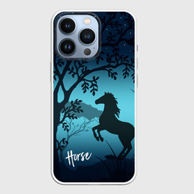 Чехол для iPhone 13 Pro с принтом Конь в Петрозаводске,  |  | horse | деревья | звезды | конь | коняшка | лошадка | лошадь | мода | ночь | стиль