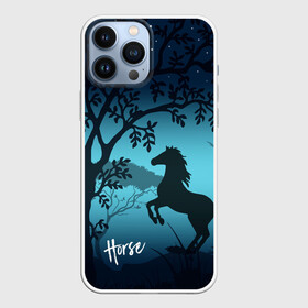 Чехол для iPhone 13 Pro Max с принтом Конь в Петрозаводске,  |  | horse | деревья | звезды | конь | коняшка | лошадка | лошадь | мода | ночь | стиль