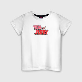 Детская футболка хлопок с принтом Том и Джерри в Петрозаводске, 100% хлопок | круглый вырез горловины, полуприлегающий силуэт, длина до линии бедер | tom and jerry | vdkimel | warner bros | том и джерри