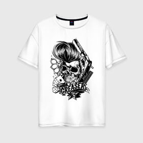 Женская футболка хлопок Oversize с принтом Красавчик в Петрозаводске, 100% хлопок | свободный крой, круглый ворот, спущенный рукав, длина до линии бедер
 | 
