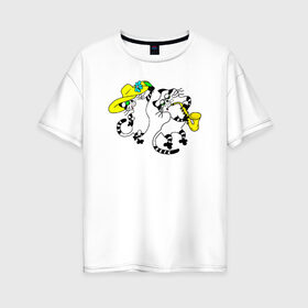 Женская футболка хлопок Oversize с принтом Для любимой в Петрозаводске, 100% хлопок | свободный крой, круглый ворот, спущенный рукав, длина до линии бедер
 | cat | кот. кошка. котик. котенок | коты