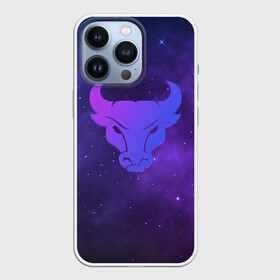 Чехол для iPhone 13 Pro с принтом Бык в Петрозаводске,  |  | 2021 | bull | space | бык | год быка | космос