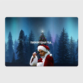 Магнитный плакат 3Х2 с принтом Плохой Санта в плохой год в Петрозаводске, Полимерный материал с магнитным слоем | 6 деталей размером 9*9 см | Тематика изображения на принте: 