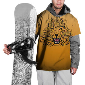Накидка на куртку 3D с принтом Леопард в Петрозаводске, 100% полиэстер |  | big cat | cat | leopard | кот | кошка | леопард