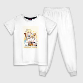 Детская пижама хлопок с принтом Genshin Impact в Петрозаводске, 100% хлопок |  брюки и футболка прямого кроя, без карманов, на брюках мягкая резинка на поясе и по низу штанин
 | anime | genshin impact | genshin impact аниме | sucrose | wifu | аниме | вайфу | геншн импакт