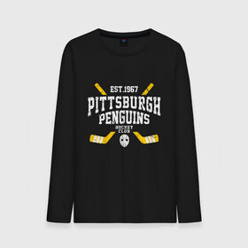 Мужской лонгслив хлопок с принтом Pittsburgh Penguins в Петрозаводске, 100% хлопок |  | hockey | nhl | penguins | pittsburg | pittsburgh | pittsburgh penguins | usa | нхл | пингвинз | питтсбург | питтсбург пингвинз | спорт | сша | хоккей | шайба