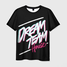Мужская футболка 3D+ с принтом Dream Team House Brush в Петрозаводске, 100% микрофибра | круглый вырез горловины, длина до линии бедер | blogger | bloggers | dream team | dream team house | dreamteam | dth | tik tok | tik tok house | блогер | блогеры | тик ток | тиктокеры
