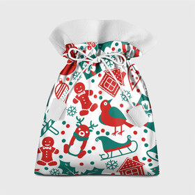 Подарочный 3D мешок с принтом Дух Рождества и Нового Года в Петрозаводске, 100% полиэстер | Размер: 29*39 см | 