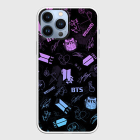 Чехол для iPhone 13 Pro Max с принтом BTS в Петрозаводске,  |  | Тематика изображения на принте: bangtan boys | big hit | bts | bts army | j hope | jimin | jin | jungkook | k pop | kpop | love yourself | map of the soul | rm | suga | v | wings | автограф | бтс | к поп