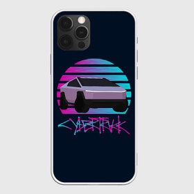 Чехол для iPhone 12 Pro Max с принтом Cybertruck Aesthetics в Петрозаводске, Силикон |  | 80e | cybertruck | retrowave | synthwave | vhs | киберпанк | кибертрак | неон | тесла | электрокар