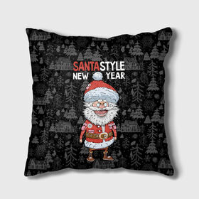 Подушка 3D с принтом SantaSTYLE в Петрозаводске, наволочка – 100% полиэстер, наполнитель – холлофайбер (легкий наполнитель, не вызывает аллергию). | состоит из подушки и наволочки. Наволочка на молнии, легко снимается для стирки | 