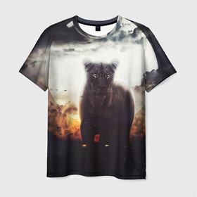 Мужская футболка 3D с принтом Львица в Петрозаводске, 100% полиэфир | прямой крой, круглый вырез горловины, длина до линии бедер | cat | kitten | kitty | lion | pet | tiger | арт | взгляд | животные | кот | котёнок | коты | котятки | котятушки | кошечки | кошка | кошки | лев | мордочка | тигр