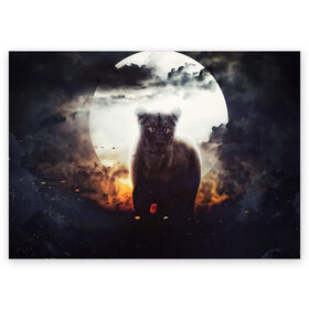 Поздравительная открытка с принтом Львица в Петрозаводске, 100% бумага | плотность бумаги 280 г/м2, матовая, на обратной стороне линовка и место для марки
 | cat | kitten | kitty | lion | pet | tiger | арт | взгляд | животные | кот | котёнок | коты | котятки | котятушки | кошечки | кошка | кошки | лев | мордочка | тигр