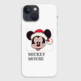 Чехол для iPhone 13 mini с принтом ВОЛШЕБНЫЙ НОВЫЙ ГОД в Петрозаводске,  |  | mickey mouse | мультик | мышь | новый год | санта