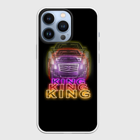Чехол для iPhone 13 Pro с принтом Cadillac в Петрозаводске,  |  | Тематика изображения на принте: cadillac | бренды | кадиллак | король | машины | моргенштерн | музыка | неон | неоновые